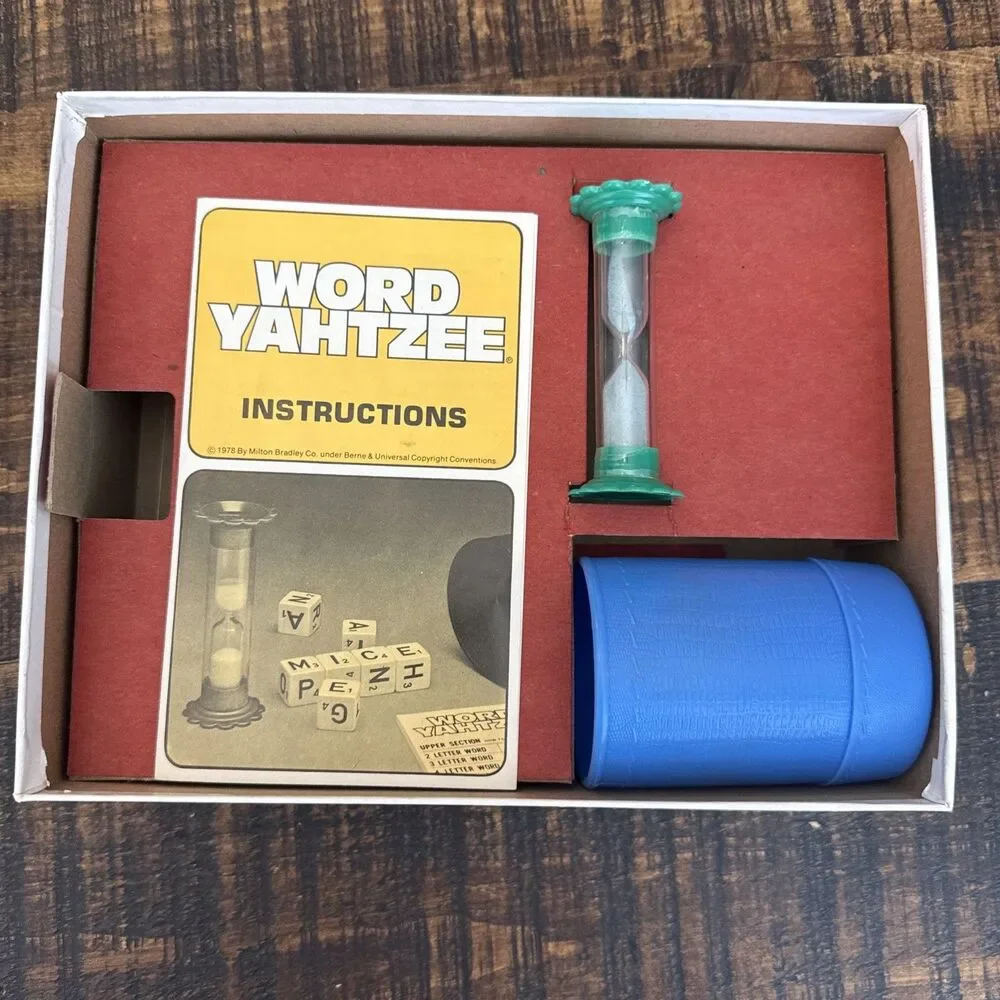 Vintage Word Yahtzee Board Game